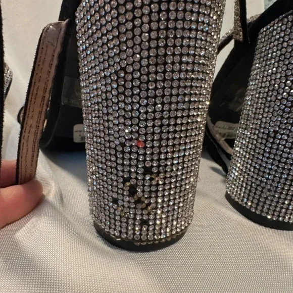 Windsor Black and Silver Strappy Heels - Picture 5 of 5